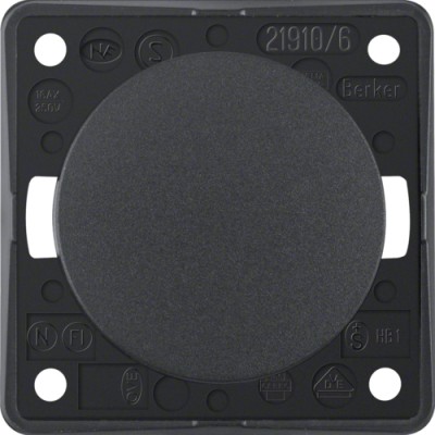 Выключатель/переключатель Berker, антрацит матовый, 16АХ/250В, INTEGRO (936562505)