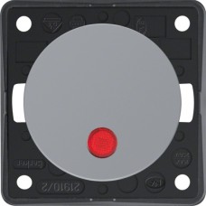 Вимикач Berker контр./2-пол., лінза/підсвічування, сірий, 16АХ/250В, INTEGRO (937522507)