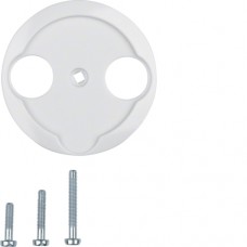 Центр.панель Berker для антенной розетки 2 отверстия, пол.белизна, 1930/GLASSERIE (103920)