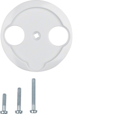 Центр.панель Berker для антеною розетки 2 отвори, підлогу.білизна, 1930/GLASSERIE (103920)