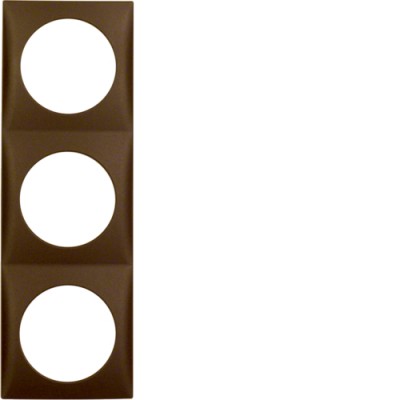 Рамка Berker 3Х КОРИЧНЕВАЯя матовая, INTEGRO (918192511)