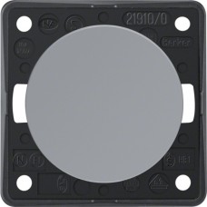 Кнопка Berker 1-клавишная 1НО, серая, 10А/250В, INTEGRO (936712507)