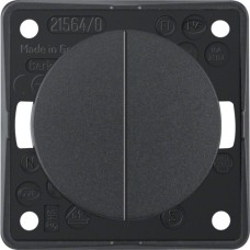 Кнопка Berker 1-кл. 1НО с линзой и подсветкой, антрацит матовая, 10А/250В, INTEGRO (936752505)