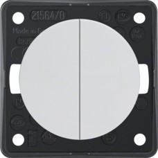 Кнопка Berker 1-кл. 1НО с линзой и подсветкой, пол.белизна, 10А/250В, INTEGRO (936752509)