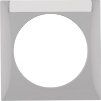 Рамка Berker 1Х з полем д/надпису, сіра, INTEGRO (918032507)