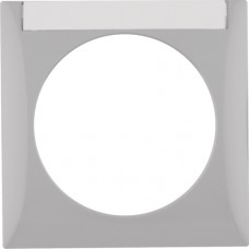 Рамка Berker 1Х з полем д/надпису, сіра, INTEGRO (918032507)