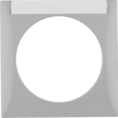 Рамка Berker 1Х з полем д/надпису, сіра, INTEGRO (918032507)