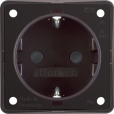 Розетка Berker с з/к, защ.контактов, КОРИЧНЕВАЯя матовая, 16А/250В, INTEGRO (947792501)