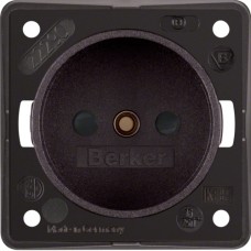 Розетка Berker без з/к, КОРИЧНЕВАЯя матовая, 16А/250В, INTEGRO (961942501)