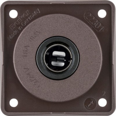 Розетка Berker для авто, КОРИЧНЕВАЯя матовая, 16А/6-24В, INTEGRO (945172501)