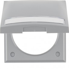 Рамка Berker 1Х з кришкою з полем д/надпису, сіра, INTEGRO (919882506)