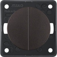 Вимикач Berker 2-клавішний, коричневий, 16АХ/250В, INTEGRO (936552501)