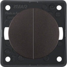 Вимикач Berker 2-клавішний, коричневий, 16АХ/250В, INTEGRO (936552501)