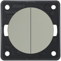 Выключатель Berker 2-клавишный, хром.мат, 16АХ / 250В, INTEGRO (936552528)