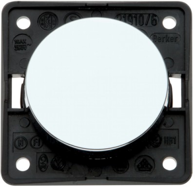 Кнопка Berker 1-клавишная 1НО, хромированная поверхность, 10А/250В, INTEGRO (936712518)