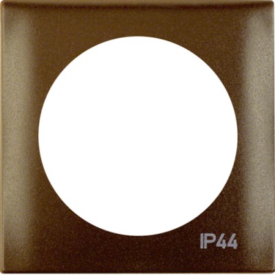 Рамка Berker 1Х з написом IP44, КОРИЧНЕВАЯя матова, INTEGRO (918272591)