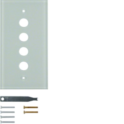 Стеклянная накладка Berker, прозрачная, 4-места TS (1394)