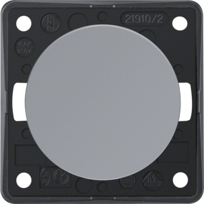 Вимикач Berker 2-полюсний, сірий, 16АХ/250В, INTEGRO (936522507)