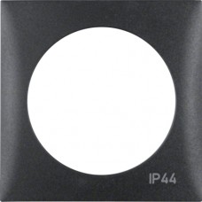 Рамка Berker 1Х з написом IP44, антрацит матова, INTEGRO (918272595)