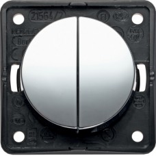 Вимикач Berker 2-клавішний, хромована поверхня, 16АХ/250В, INTEGRO (936552518)