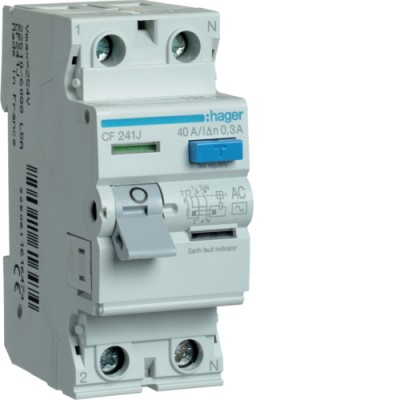 Устройство защитного отключения Hager 2P 40A 300mA AC (CF241J)