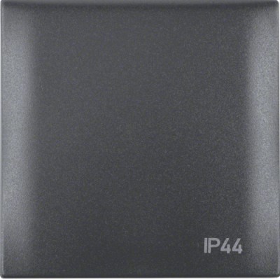 Рамка Berker 1Х з кришкою з написом IP44, антрацит матова, INTEGRO (918282595)