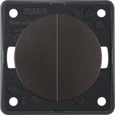 Кнопка Berker 1-кл. 1НО с линзой и подсвет., КОРИЧНЕВАЯя матовая, 10А/250В, INTEGRO (936752501)