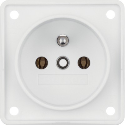 Розетка Berker с центральным з/к, пол.белизна, 16А/250В, INTEGRO (961852502)