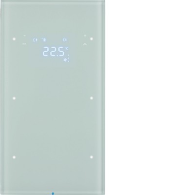 Стеклянный сенсор Berker 2-кан. с регул.темп-ры, пол.белизна, TS Sensor R.1 (75642050)