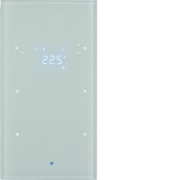 Стеклянный сенсор Berker 2-кан. с регул.темп-ры, пол.белизна, TS Sensor (75642030)