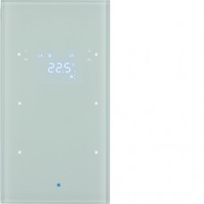 Стеклянный сенсор Berker 2-кан. с регул.темп-ры, пол.белизна, TS Sensor (75642030)