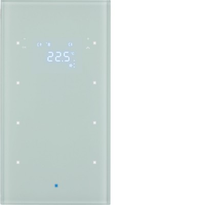 Стеклянный сенсор Berker 3-кан. с регул.темп-ры, пол.белизна, TS Sensor (75643030)