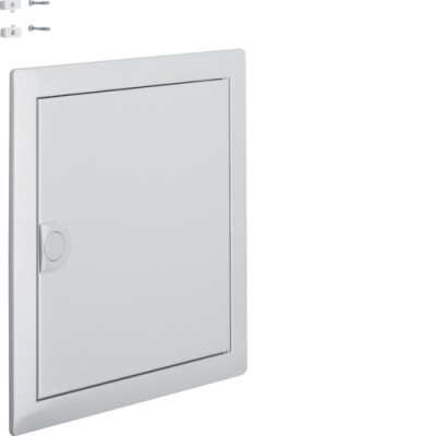 Двері з рамкою Hager для 1-рядного щита VOLTA, білий алюміній (VZ321N)