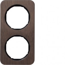 Рамка Berker 2-кратна, дуб/чорний, дерево, R. 1 (10122354)