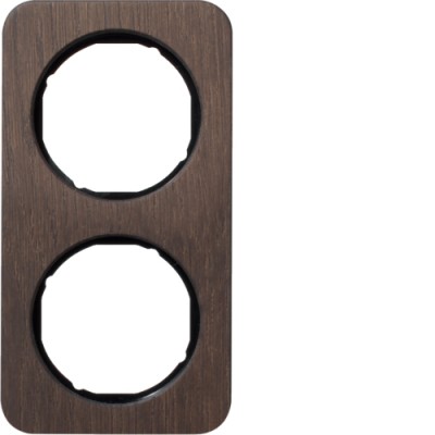Рамка Berker 2-кратна, дуб/чорний, дерево, R. 1 (10122354)