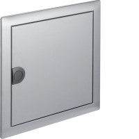 Двері з рамкою Hager для 1-рядного щита VOLTA, нержавіюча сталь (VZ261N)