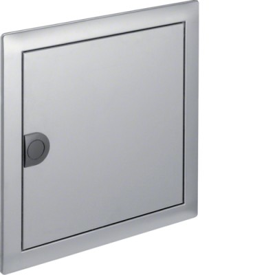 Двері з рамкою Hager для 1-рядного щита VOLTA, нержавіюча сталь (VZ261N)