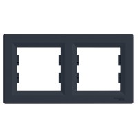 Рамка Schneider Electric Asfora 2-ная, горизонтальнаяя, антрацит (EPH5800271)