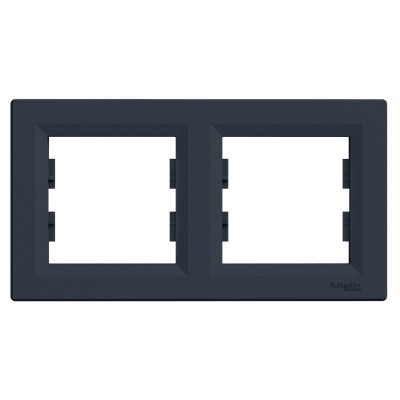 Рамка Schneider Electric Asfora 2-ная, горизонтальнаяя, антрацит (EPH5800271)