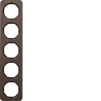 Рамка Berker 5-кратна, дуб/чорний, дерево, R. 1 (10152354)