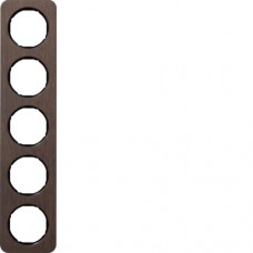 Рамка Berker 5-кратная, дуб/черный, дерево, R.1 (10152354)