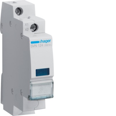 Індикатор Hager LED 230В, синій (SVN124)