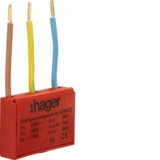 Модуль защиты от перенапряжения Hager, тип 3, 1.5кВт, с звуковым сигналом (VZ00US)