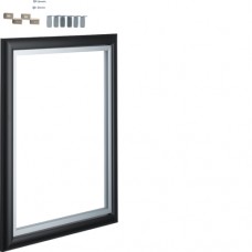 Рамка Hager для вставок для 2-рядного щита VOLTA, чорна (VZ803N)