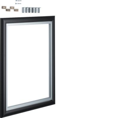 Рамка Hager для вставок для 2-рядного щита VOLTA, чорна (VZ803N)