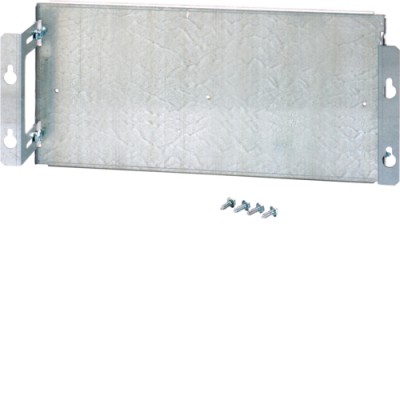 Плита монтажна Hager металева з регул.глибини h=150мм для шаф шириною 400мм (FL314A)