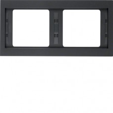 Рамка Berker 2Х антрацит, горизонтальнаяя, K. 1 HAGER (13637006)