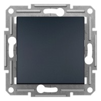 Вимикач одноклавішний Schneider Electric Asfora (сх.1), (антрацит) (EPH0100171)