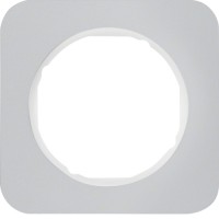 Рамка Berker 1-кратная, алюминий/полярная белизна, R.1 (10112174)