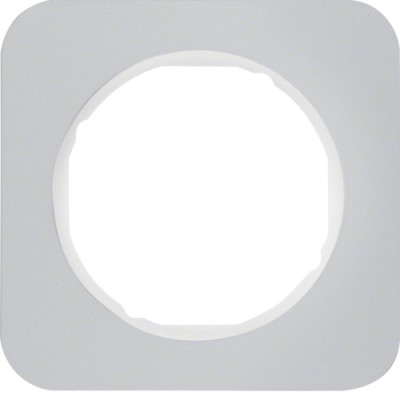 Рамка Berker 1-кратна, алюміній/полярна білизна, R. 1 (10112174)